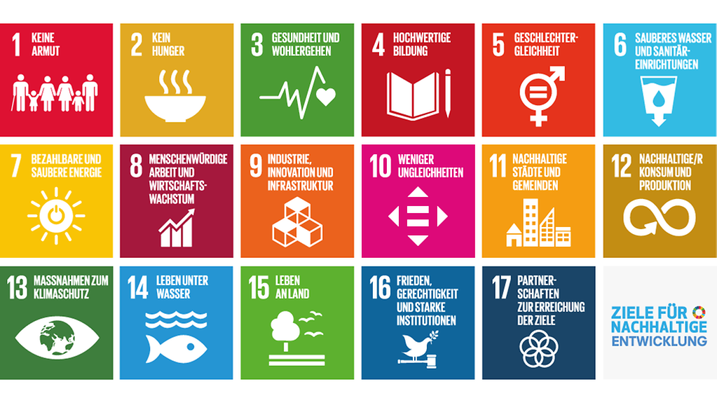 Here you can see the 17 Sustainable Development Goals (Copyright: United Nations).